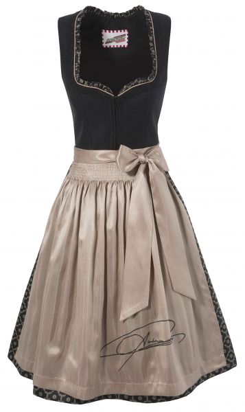 B-Ware / 2. Wahl Dirndl midi 60 cm schwarz gold Andreas Gabalier Kollektion by Krüger