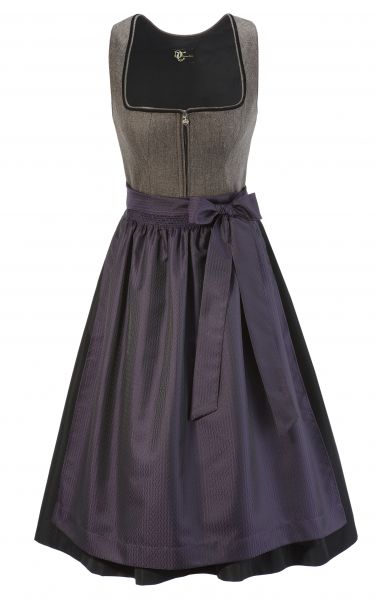 Dirndl midi 70 cm Scheueck braun schwarz lila Trachten Deiser