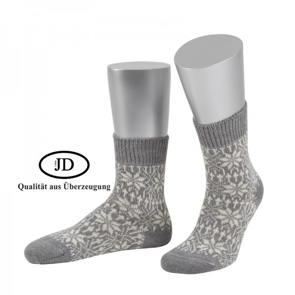 Norwegersocken Socken Marksteft hellgrau weiß JD