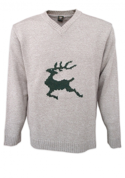 Pullover Jagd Motiv Aletshausen ecrue OS Trachten