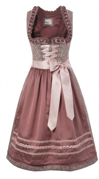 B-Ware / 2. Wahl - Dirndl mini 58 cm Nola altrosa taupe Marjo