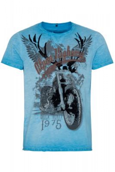 Herren Trachtenshirt Till blau Hangowear