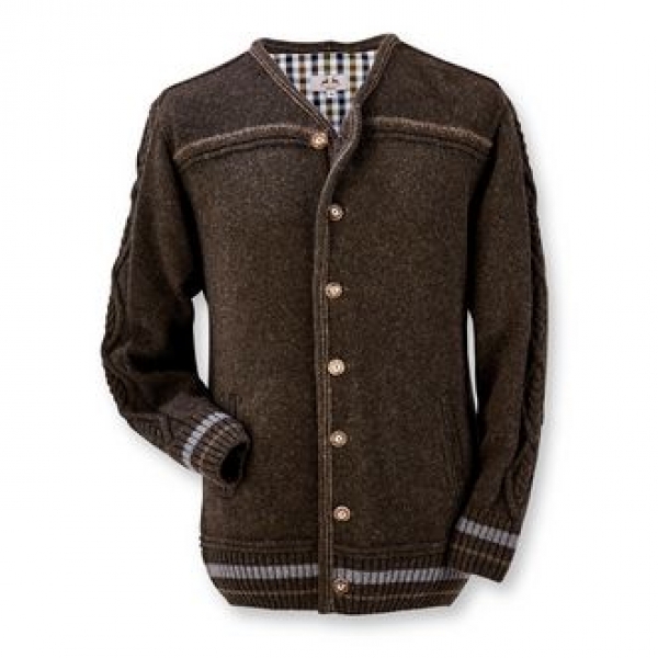 Trachtenjacke Strickjacke Kunibert braun mocca Maddox