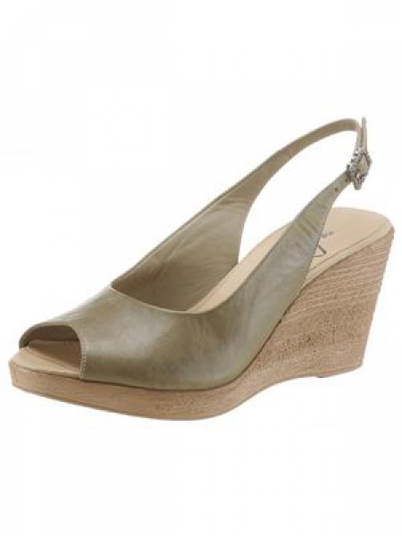 Trachten Sandalette Dittelbrunn oliv grün Keilsandalette Hirschkogel