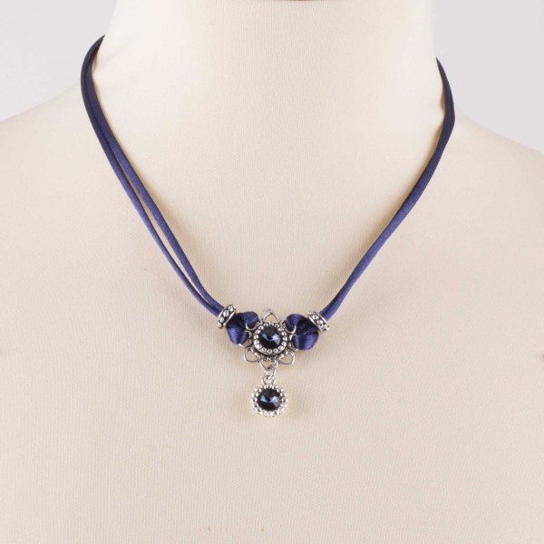 Dirndlkette Uttenreuth marine blau Lusana