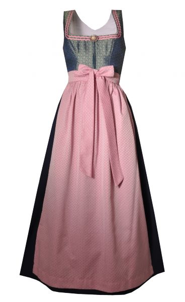 Dirndl Designerdirndl lang 93cm Oberschops grün rosa blau Hannah Collection