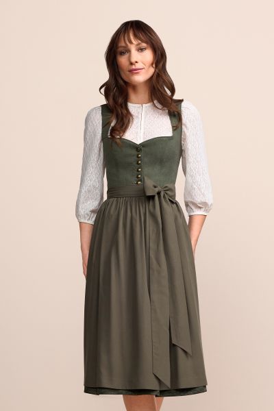 Dirndl midi 70 cm Ileyna dunkelgrün Krüger Collection