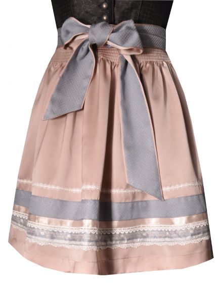 Dirndlschürze mini 50 cm Leckern rosa / blau Krüger