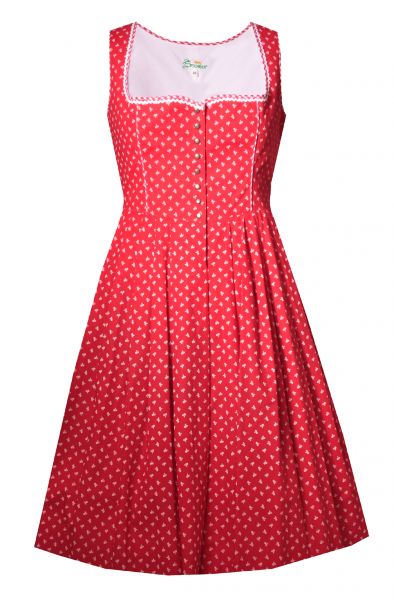 Dirndl midi 67cm Ortlesbrunn rot Trachten Stoiber