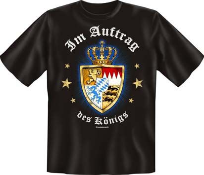 Trachtenshirt Wappen Im Auftrag des Königs schwarz T-Shirt