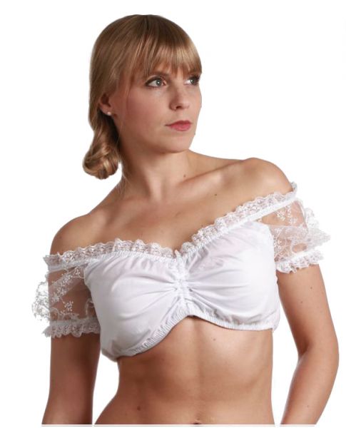 Dirndlbluse Thüngersheim weiß Spitze Fuchs