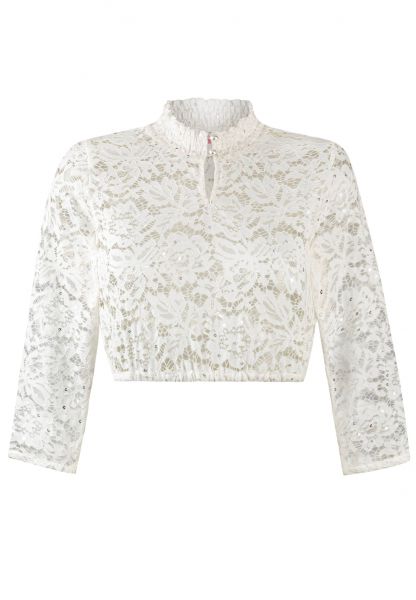B-Ware / 2. Wahl Dirndlbluse Deliane creme Dreiviertelarm Stockerpoint