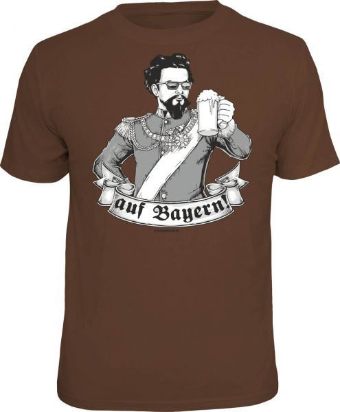 Trachtenshirt "Auf Bayern!" braun