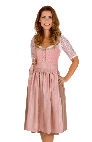 Dirndl Designerdirndl midi 70 cm Steinkirchen altrosa natur Bayer Madl