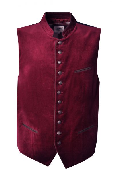 Trachtenweste Kaisersberg rot Samtweste Gilet Distler