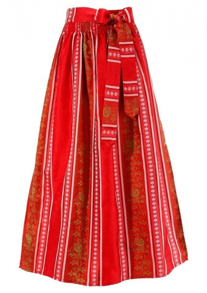 Dirndlschürze lang 96 cm rot Stockerpoint
