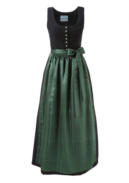 B-Ware / 2. Wahl - Dirndl lang 95 cm Designerdirndl Carolina schwarz grün Trachten Deiser