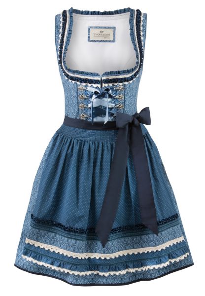 Dirndl mini 55 cm Angelica blau Stockerpoint