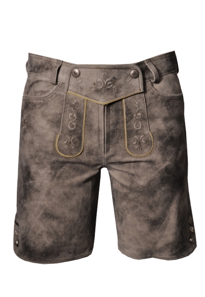 Lederhose kurz Elsa stein/grau Nappato Country Maddox