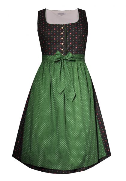 Dirndl midi 70 cm Lexöd schwarz grün Hannah Collection