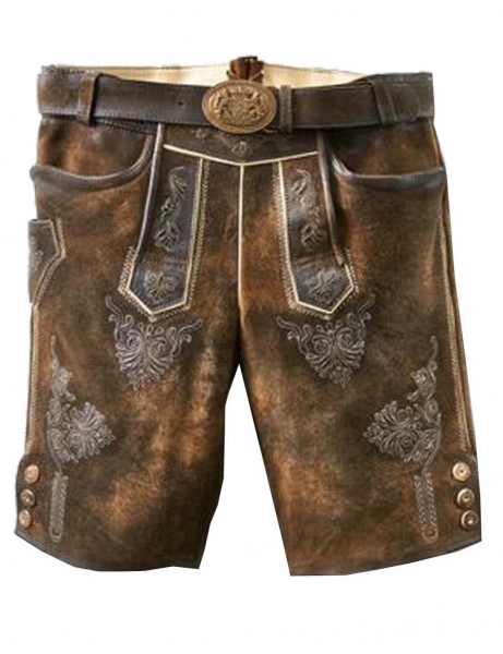 Lederhose kurz Ammersee nuss antik Maddox