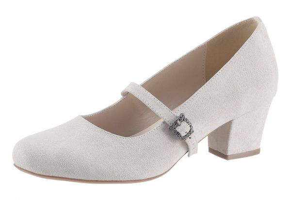 B-Ware /2. Wahl Trachten Pumps Eitershofen creme mit Metallschnalle Hirschkogel
