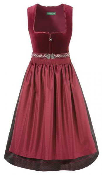 B-Ware / 2. Wahl - Dirndl midi 67cm Maierholz weinrot bordeaux Country Line