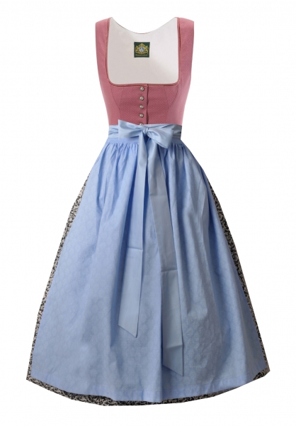 Dirndl midi 70 cm Hagendorf altrosa rosa blau Hammerschmid