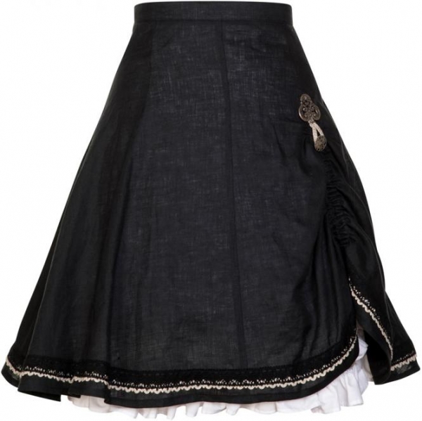 Trachtenrock Esther-Marie 58 cm schwarz Marjo