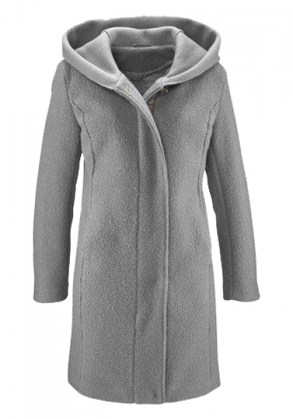 Damen Bouclemantel Winterjacke grau Boysen's