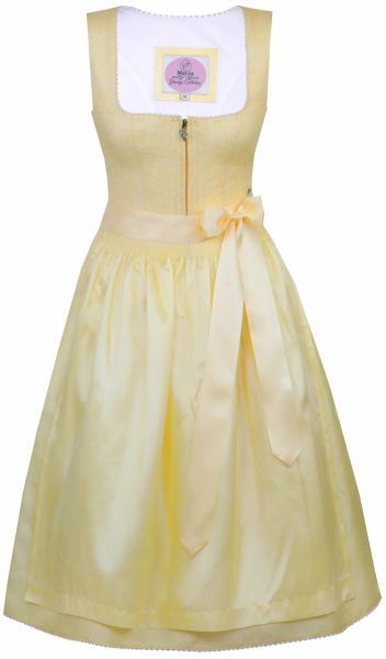 Dirndl midi 65 cm Neubiberg zitrone gelb Marjo
