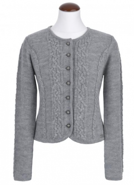 Trachten Strickjacke Trachtenjacke Bonn grau hellgrau Merino Spieth & Wensky