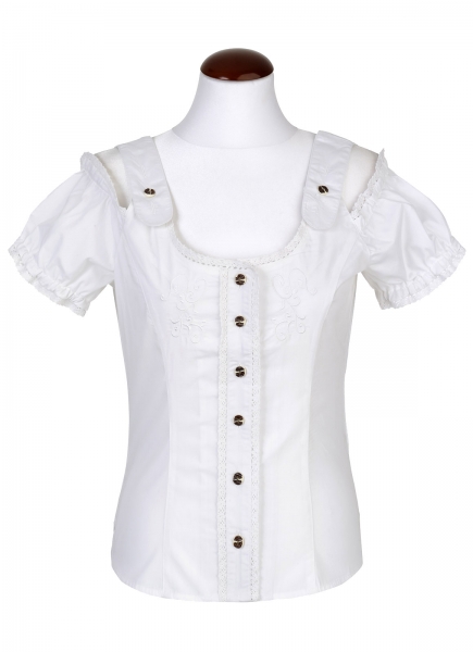 Trachtenbluse Eupen weiß Carmenstil Spieth & Wensky