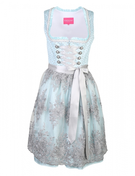 Dirndl midi 60 cm Tiffany türkis silber Krüger MADL by Madeleine & Maren
