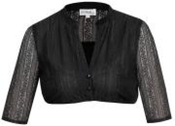Dirndlbluse Ilse-Linda schwarz halbarm Spitze Marjo