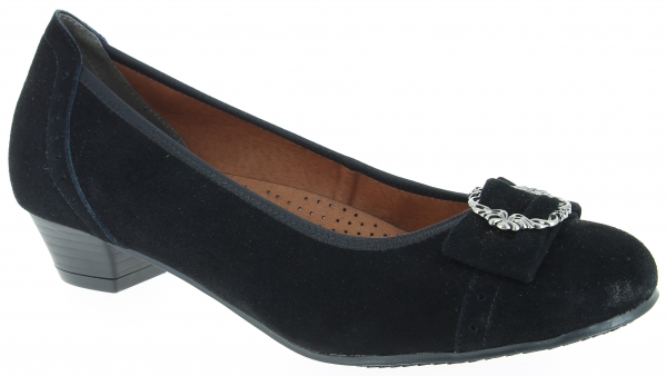 Trachtenschuhe Ballerinas Lindberg schwarz Leder Hirschkogel