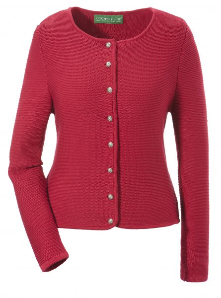 Trachtenjacke Trachten Strickjacke Adelsdorf rot Country Line