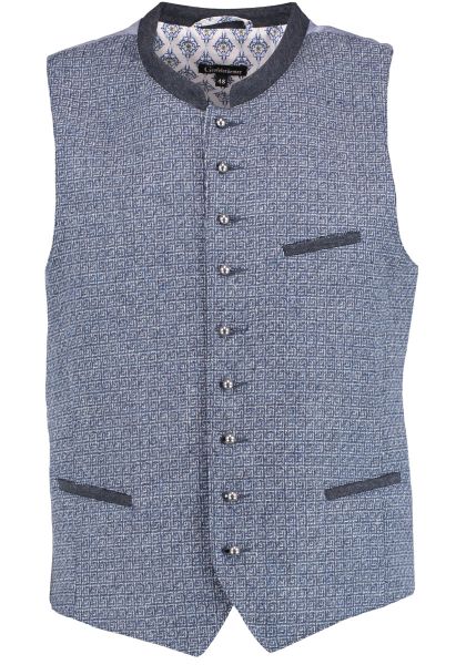Trachtenweste Hochkreut kornblau blau OS-Trachten