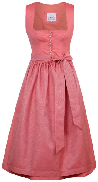 Dirndl midi 70 cm Wackersberg koralle Marjo