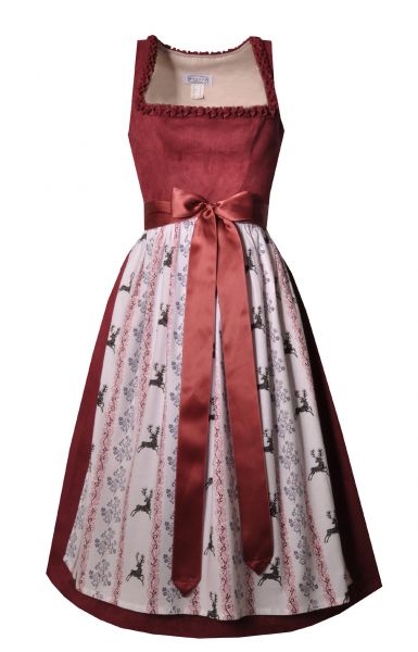 Dirndl midi 70 cm Oberwangenbach rot Hannah Collection