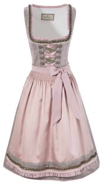 Dirndl midi 60 cm Amanda grün altrosa rosa Stockerpoint