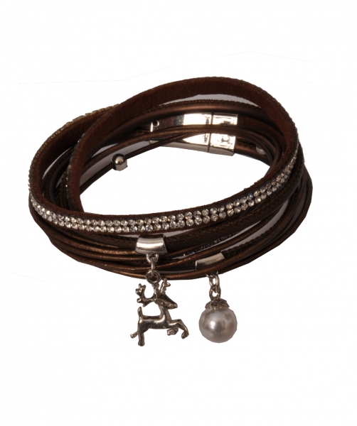 Trachten Armband Nittenau dunkelbraun