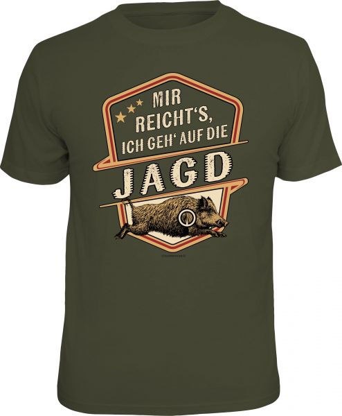 Trachtenshirt "Mir reicht's, ich geh' auf die Jagd" grün