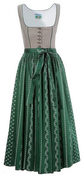 B-Ware / 2. Wahl - Dirndl lang 95 cm Hannelore natur/tanne Turi Landhaus