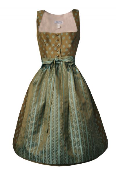 Dirndl midi 60cm Kloberg olive türkis Hannah Collection