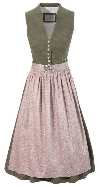 Dirndl mini 58 cm Heda moos rosa Marjo
