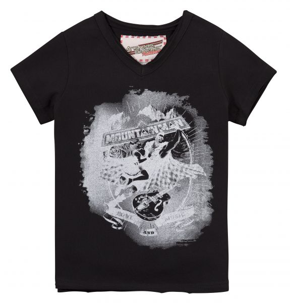 B-Ware / 2. Wahl Trachten T-Shirt Mountainman schwarz Gabalier