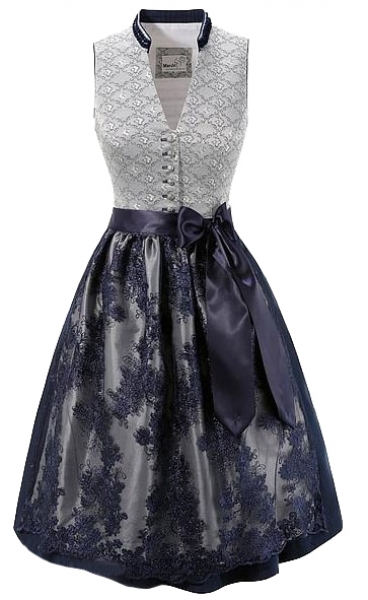 Dirndl mini 58 cm Wettstetten blau silber Marjo