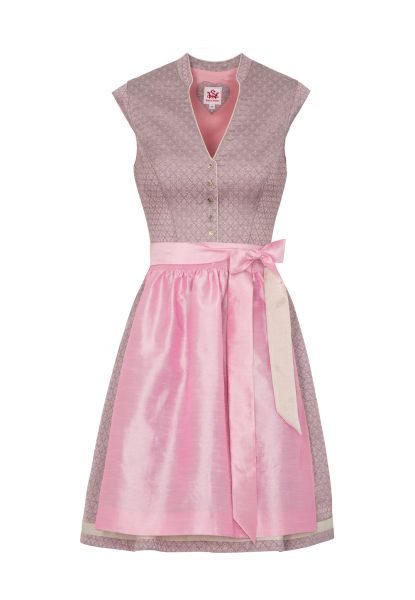 Dirndl hochgeschlossen mini 53 cm Kailey rosa grün Spieth & Wensky