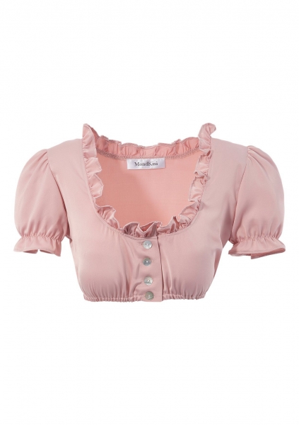 B-Ware / 2. Wahl - Dirndlbluse Prutting altrosa rosa Mondkini